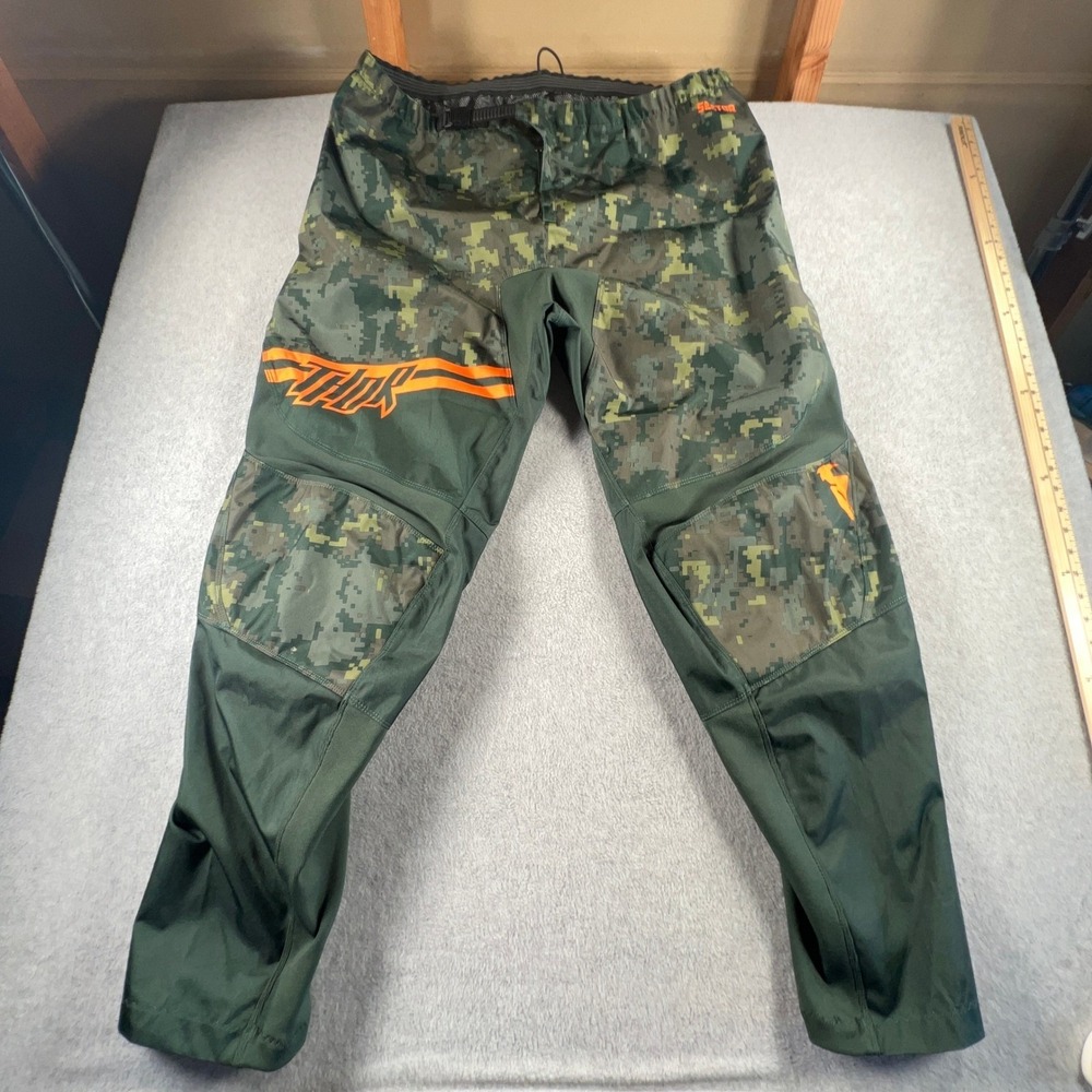 Thor Sector Motocross Pants Size 48 Green Digital Camo MX Off-Road Racing Gear